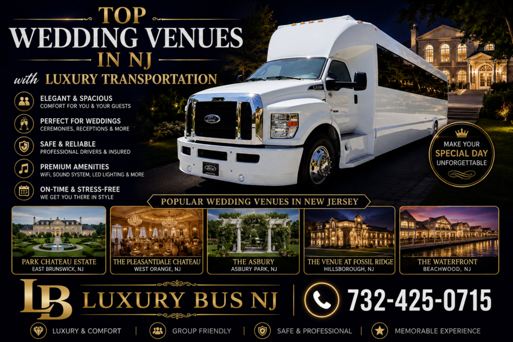 Top Wedding Venues in NJ with Luxury Wedding Limo Service NJ