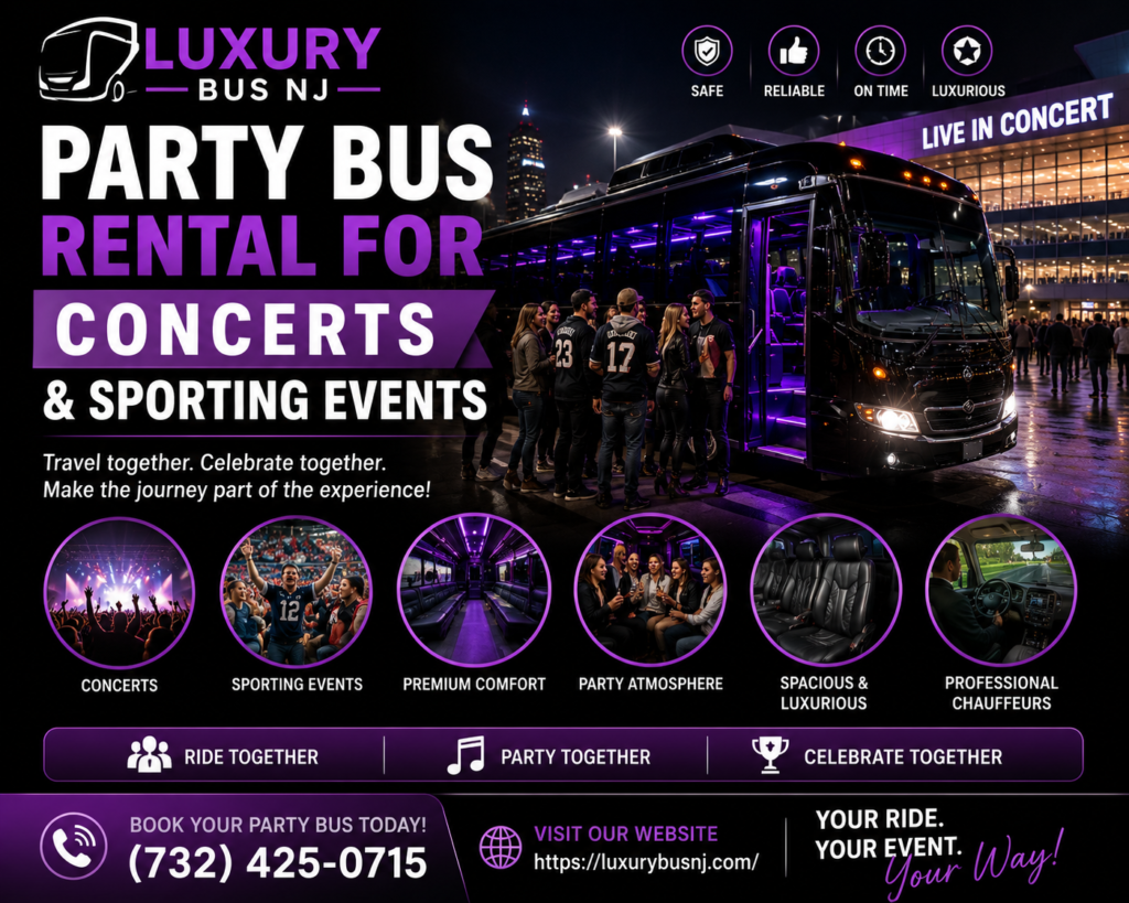 Party Bus Rental for Concerts and Sporting Events in NJ