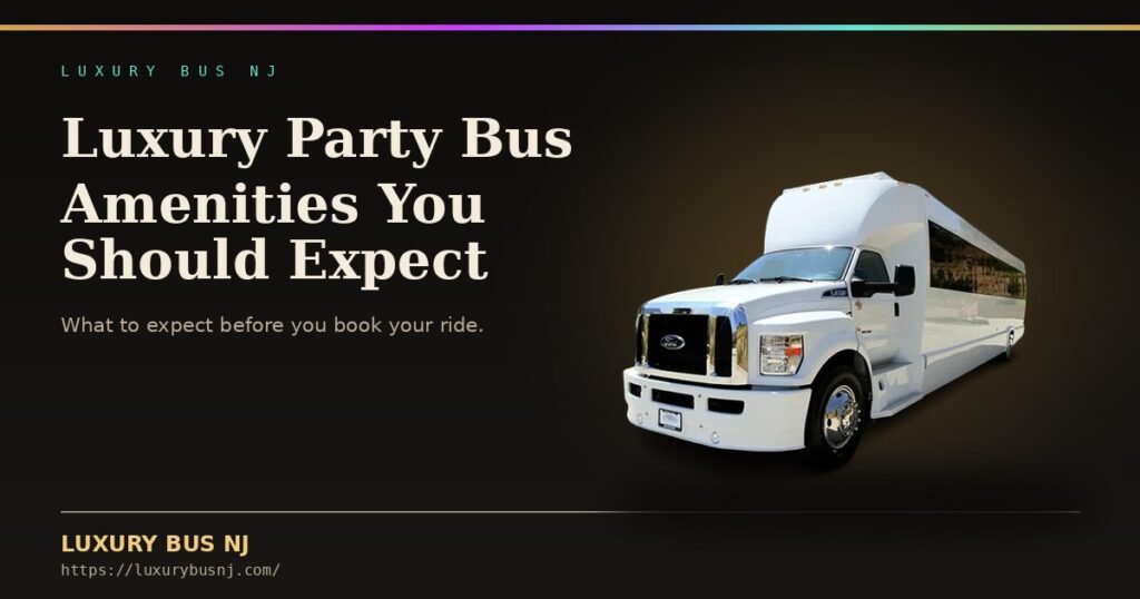 Luxury Party Bus Amenities You Should Expect