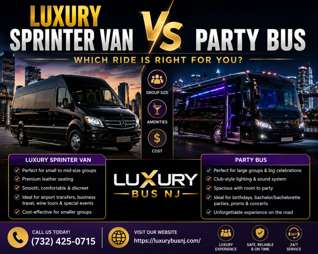 Luxury Sprinter Van vs Party Bus
