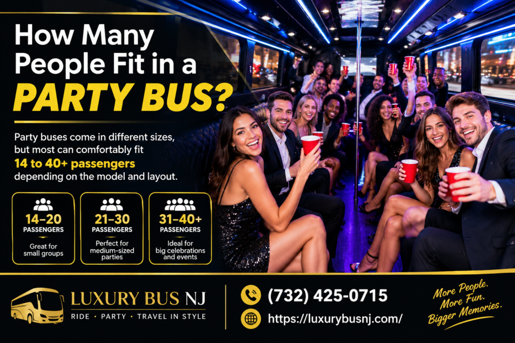 20 Passenger Party Bus NJ: How Many People Fit in a Party Bus?